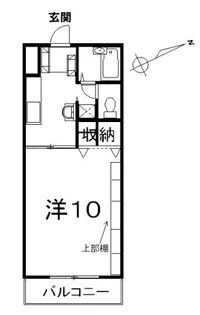 1Kの間取り画像