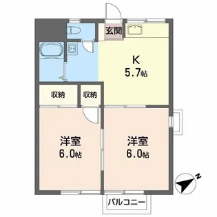 サンコーポ【2階】の間取り