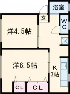 清原台パークハイツ【1階】の間取り