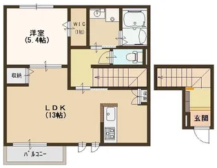 プレセアコート花園 A棟【2階】の間取り