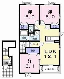 ハイツ グレース【2階】の間取り