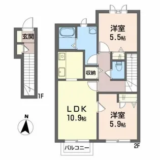 ディアス 泉【2階】の間取り