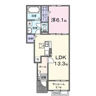 プリムローズ K【1階】の間取り