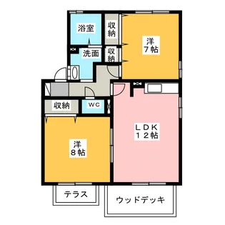 ラフィーネA【2階】の間取り