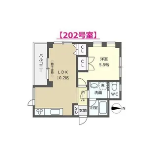 パレドール西泉【2階】の間取り