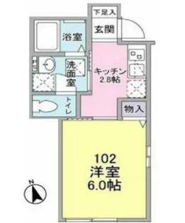 タウンハウス ブルースカイ【1階】の間取り