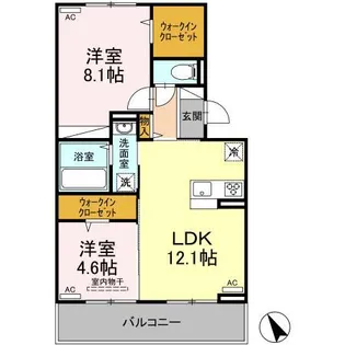 コンフィデンスS.S【2階】の間取り