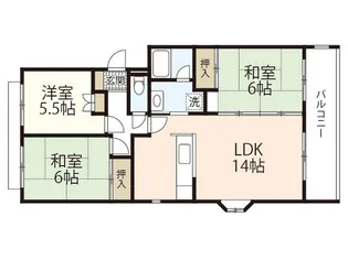 アネックス井口【4階】の間取り