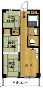 大森永谷マンション【4階】の間取り