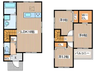 愛知県名古屋市昭和区西畑町【一戸建】の間取り