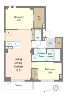 Belle Sereno【1階】の間取り