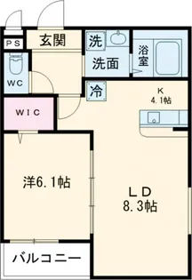 グランメゾンゆずり葉I番館【2階】の間取り