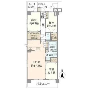 ラ・フォルム新川崎サウスコート【3階】の間取り