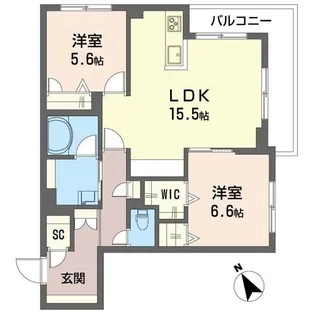 ジュネスクレスト【3階】の間取り