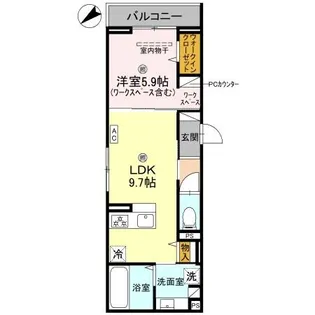 D s町坪【3階】の間取り