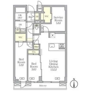 アジールコート都立大学【2階】の間取り