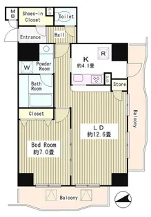 東京都港区高輪1【マンション】の間取り