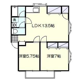 ハイツシャローム【2階】の間取り