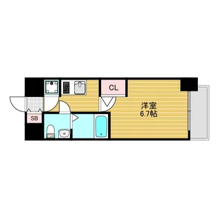 アドバンス新大阪ラシュレ【9階】の間取り