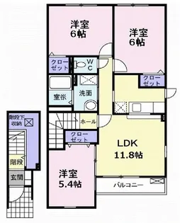 プリムラ【2階】の間取り