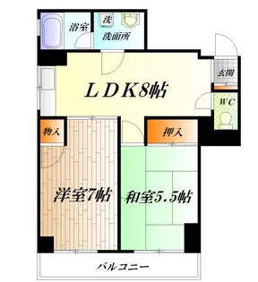 ガーベラマンション汐入【4階】の間取り