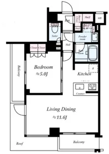 東京都大田区本羽田2【マンション】の間取り
