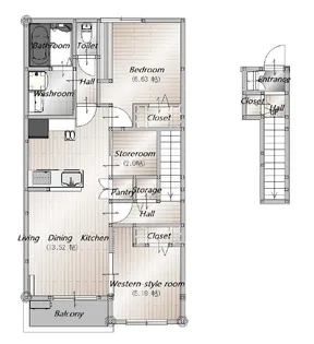 AFC RESIDENCE 海老島【2階】の間取り