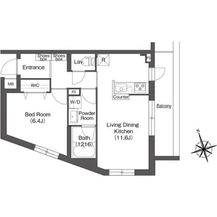 東京都中野区南台5【マンション】の間取り