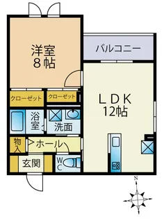 ユーロス旗の台【2階】の間取り