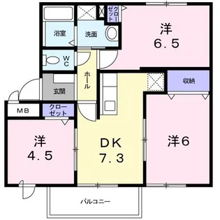 リーブラ・KOGA【2階】の間取り
