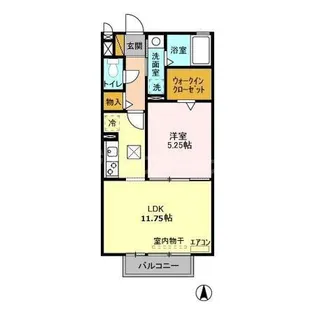 メゾンローレルII【1階】の間取り