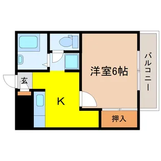 コーポラス五城【2階】の間取り