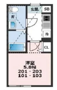 ガーデンヒルズ武蔵小杉【1階】の間取り