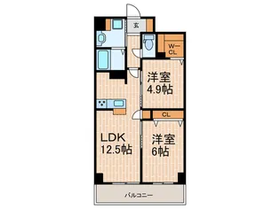 グランリベレ明石【8階】の間取り