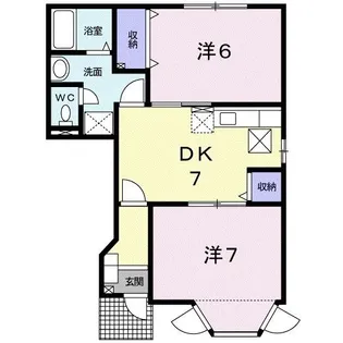 コンフォート東塚B棟【1階】の間取り