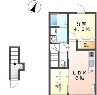 東京都八王子市北野町【アパート】の間取り