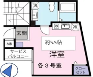 リタ十条【1階】の間取り