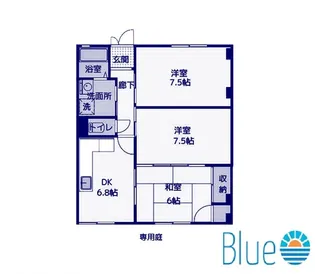 パレス富士湘南【1階】の間取り