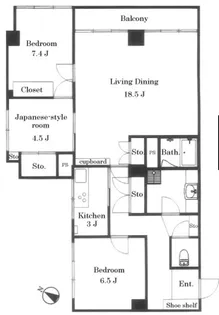 ドミール五番町【11階】の間取り