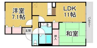 ジュネス武庫之荘3 B棟【2階】の間取り