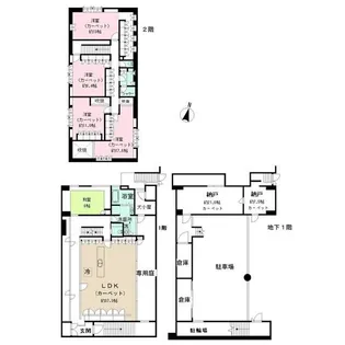 東京都渋谷区代々木4【一戸建】の間取り