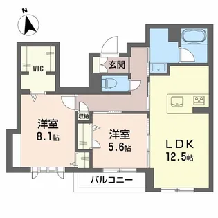 グランディア古川【3階】の間取り
