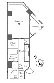 KDXレジデンス麻布仙台坂【3階】の間取り