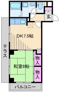 篠原グリーンハイツ【1階】の間取り