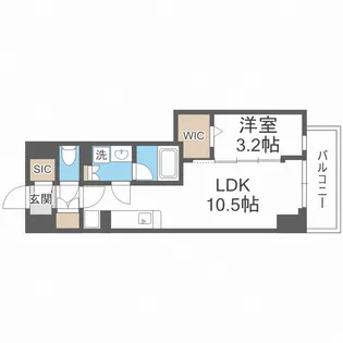 クロスレジデンス阿波座【14階】の間取り