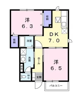 メゾン・エスポール【1階】の間取り