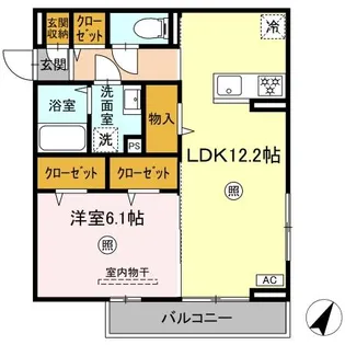 PREMI LIFE 羽屋【2階】の間取り