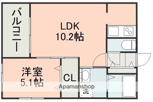 EXE神園A棟【2階】の間取り
