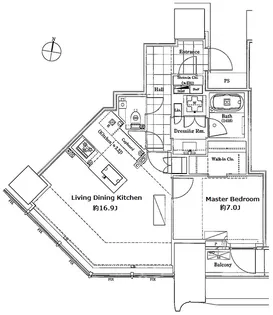 パークコート渋谷 ザ タワー【7階】の間取り