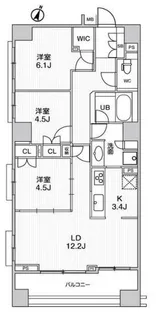 パークハウス練馬春日町【5階】の間取り